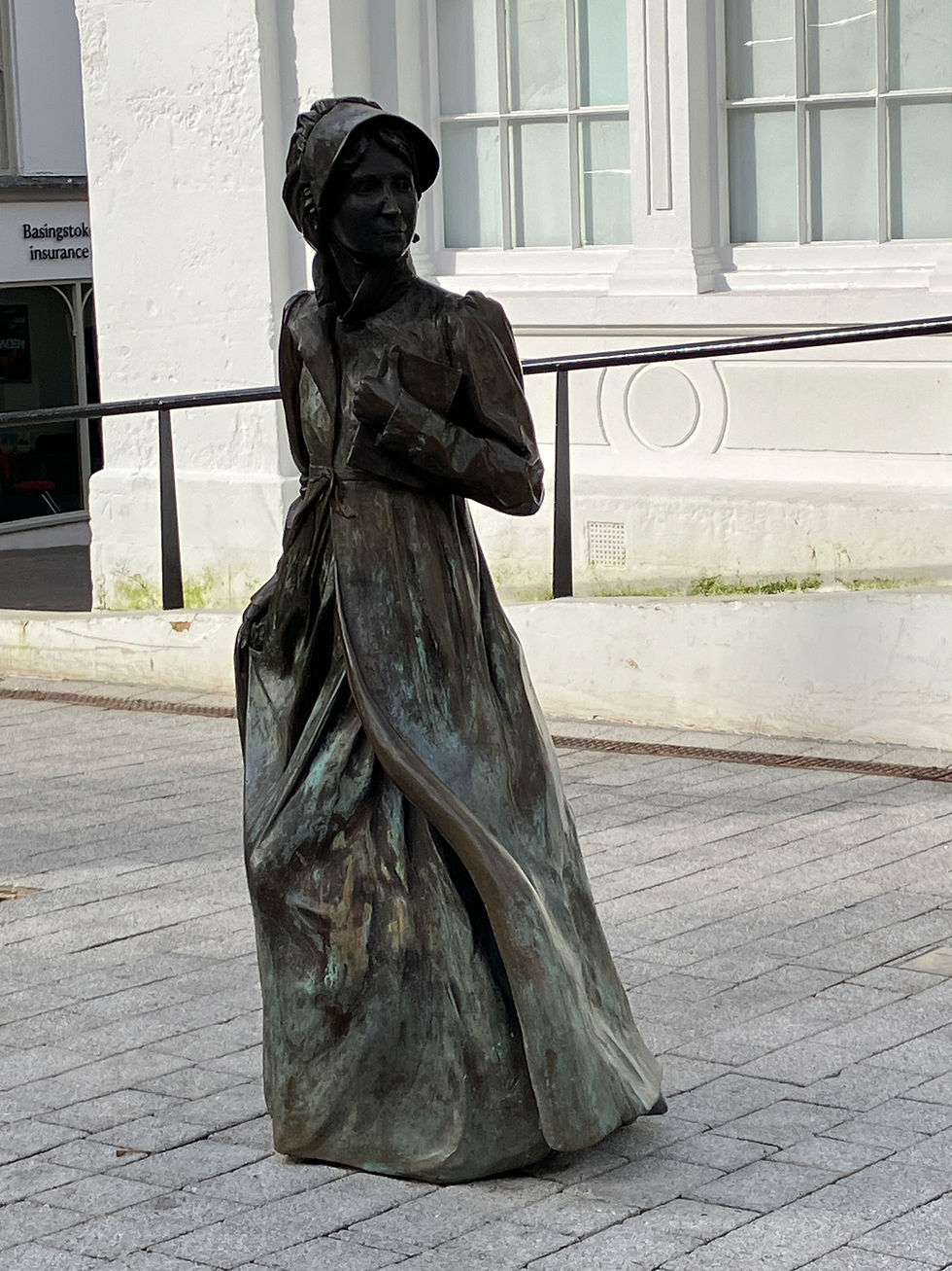 Jane in Basingstoke, near Steventon, Hampshire, where she attended balls as a young woman