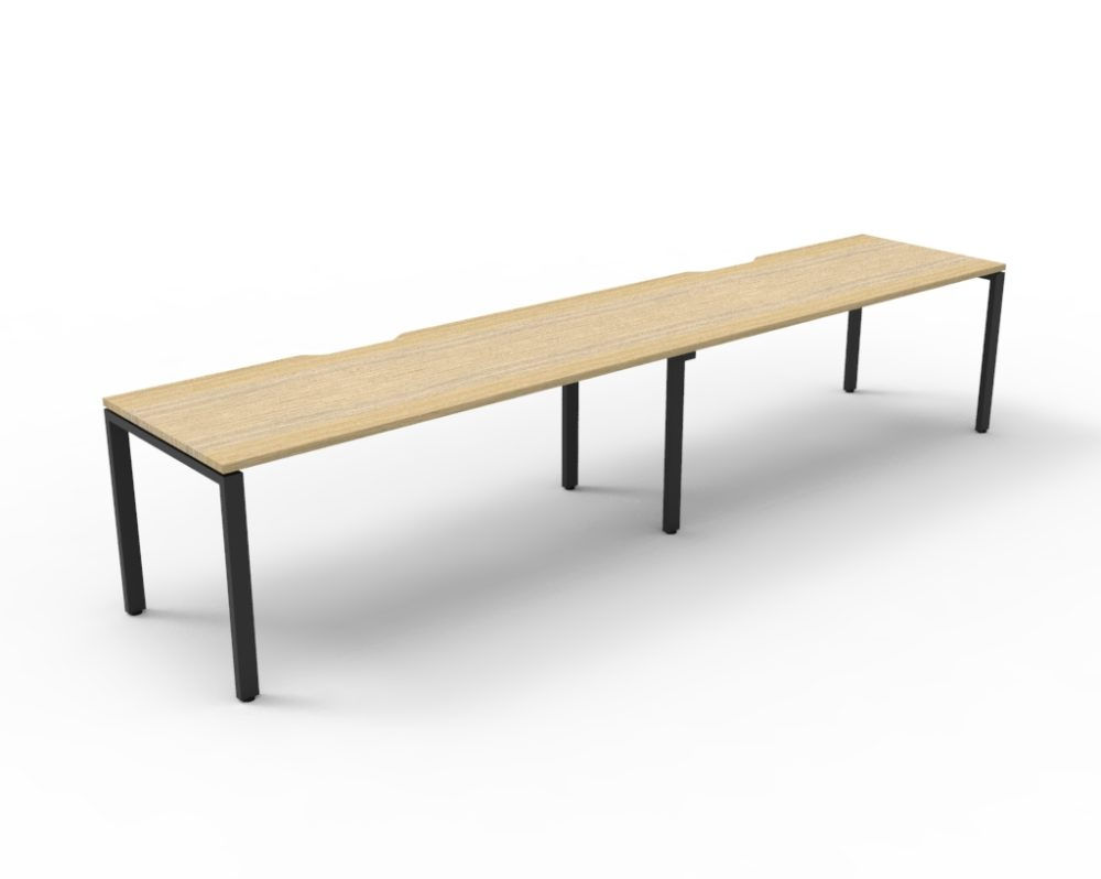 Deluxe Rapid Infinity 2 Person Single Sided Workstation Profile Leg - Oak