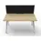 Thumbnail: Eternity 1 Person Single Sided Workstation With Screen - Natural Oak