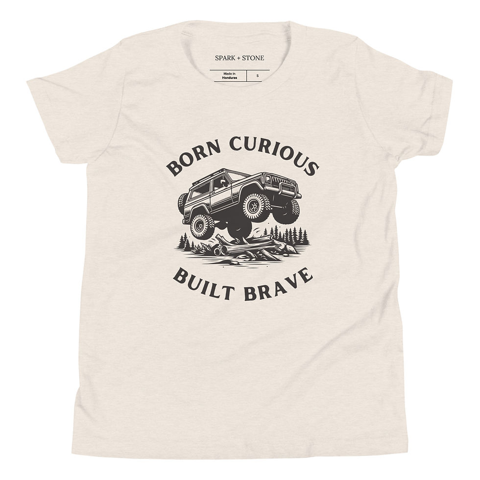 Thumbnail: Born Curious. Built Brave.™ Land Rover Defender Off-Road Graphic Tee for Kids