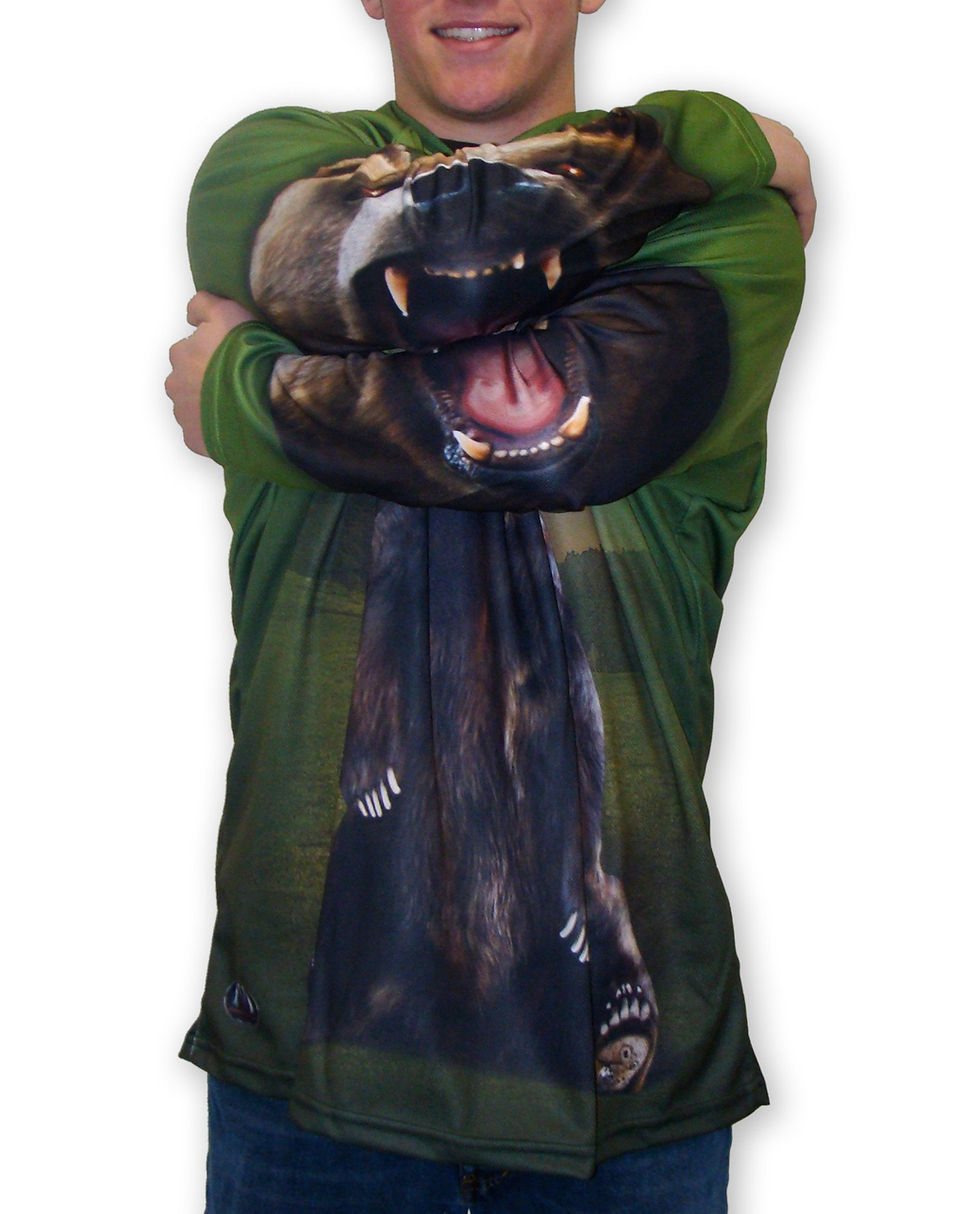 Thumbnail: GRIZZLY BEAR Hoodie Chomp Shirt by MOUTHMAN® | Eco-Friendly & UPF50+
