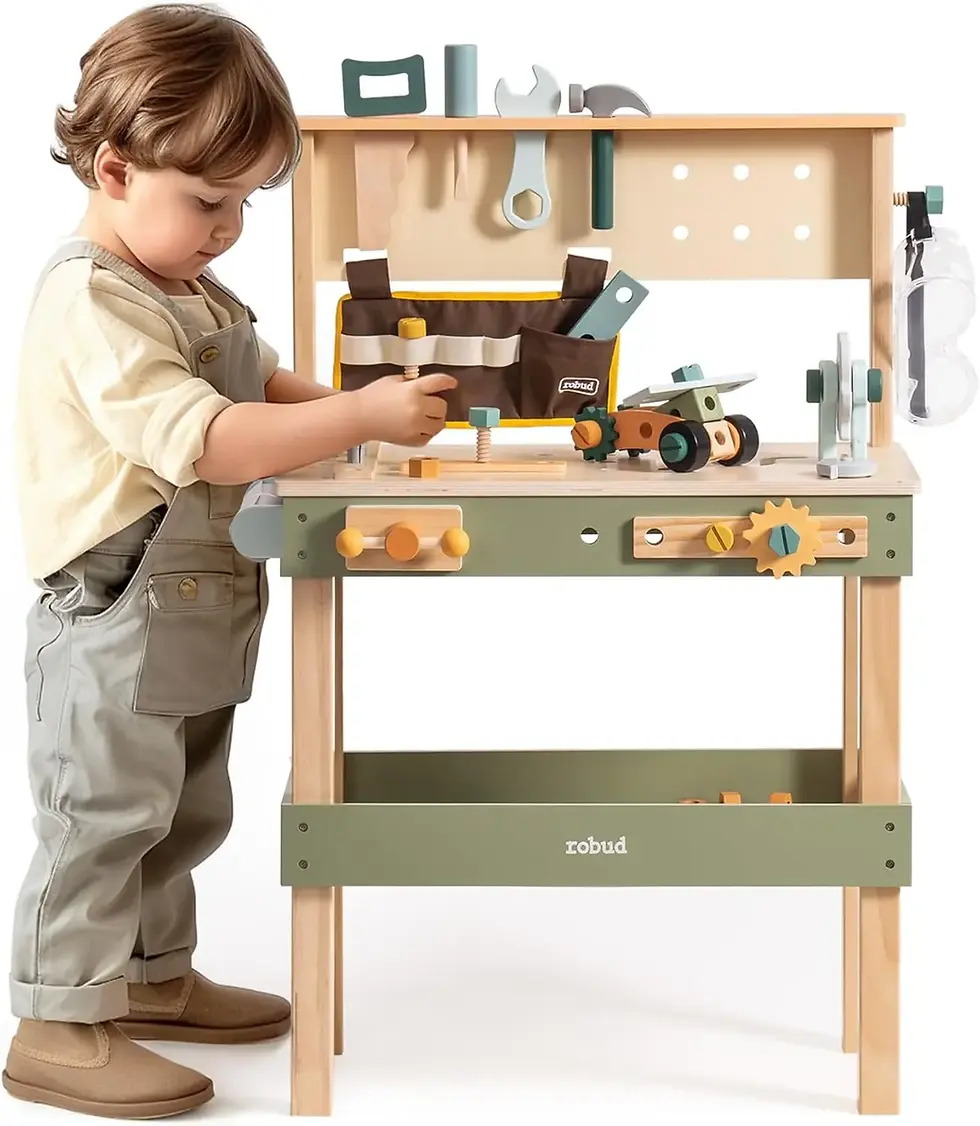 Robud Wooden Play Tool Workbench Set | Imaginative STEM Play