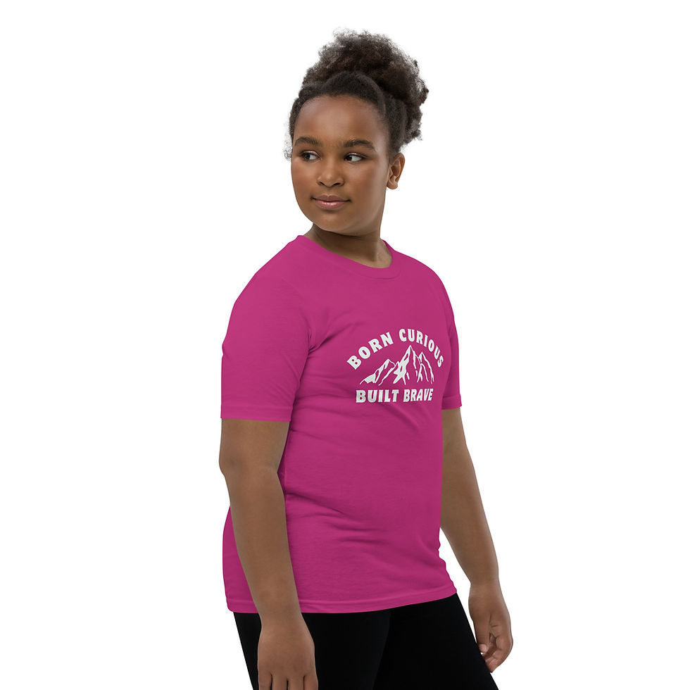 Thumbnail: Born Curious. Built Brave.™ Mountain Adventure Premium Graphic Tee for Kids