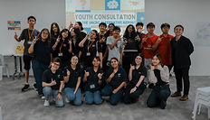 Youth, staff members from Singapore Children's Society and volunteers pose for a group photo after a youth consultation on 25 June 2025 for the UNCRC Alternative Report.