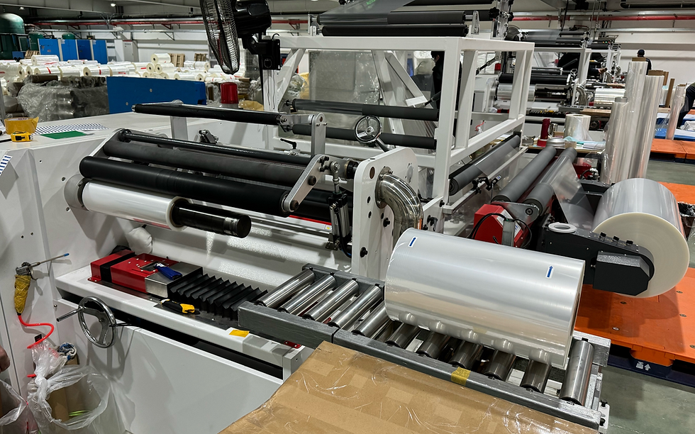 Flexible packaging film in high-speed production