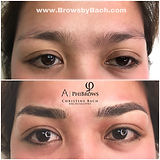 Combination brows with microblading and shading for a natural effect