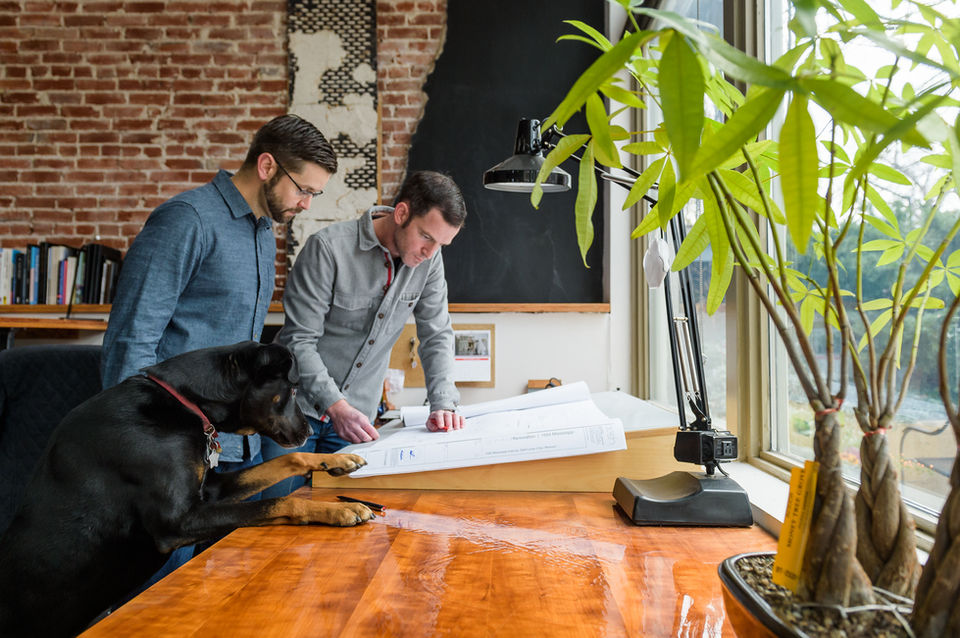 client with dog photo