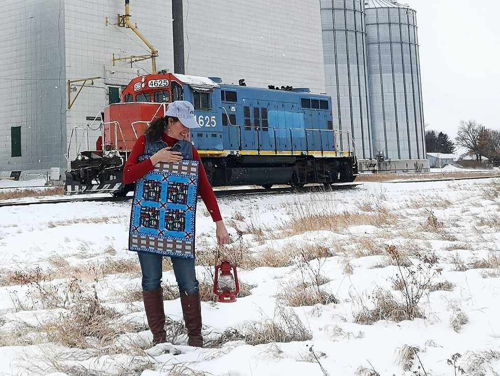 Thumbnail: Railway Crossing Mini Quilt