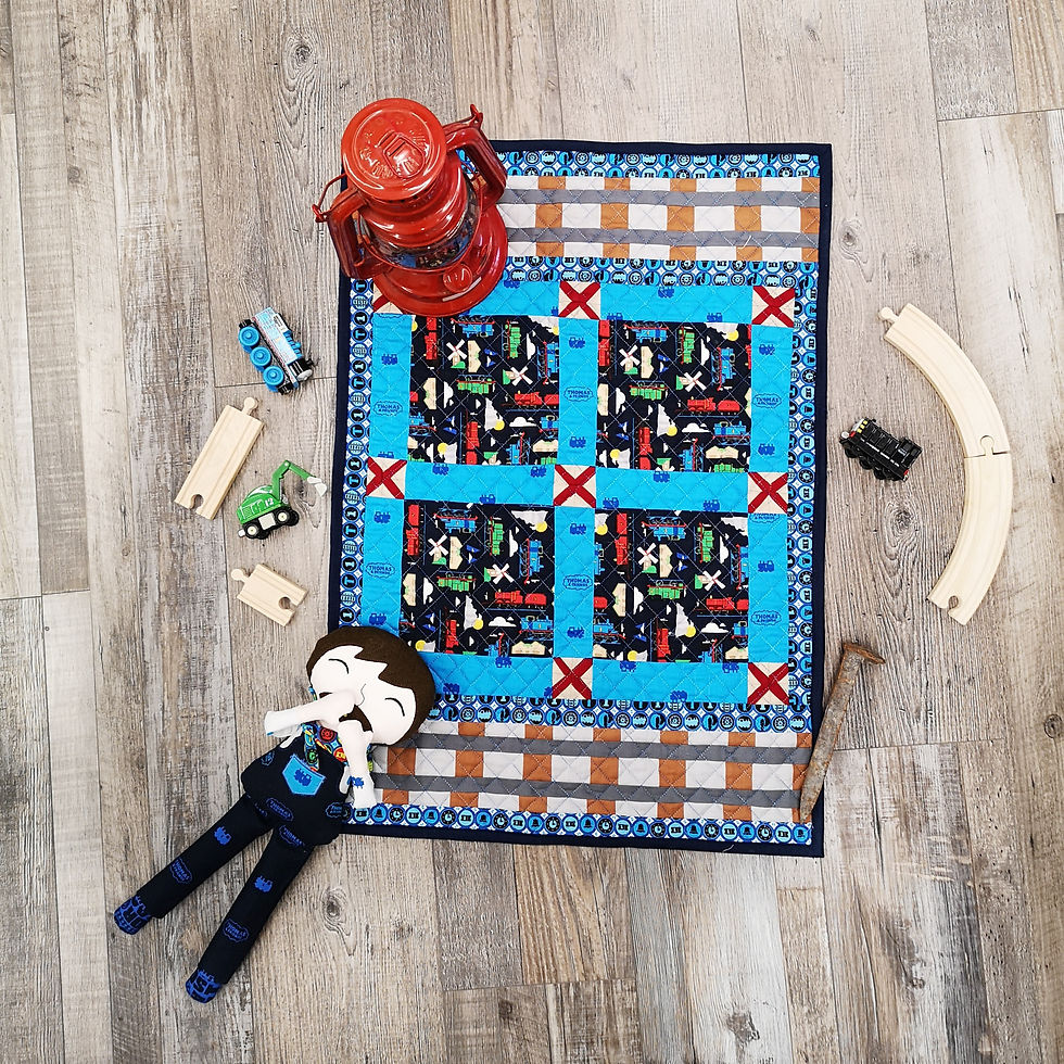 Thumbnail: Railway Crossing Mini Quilt