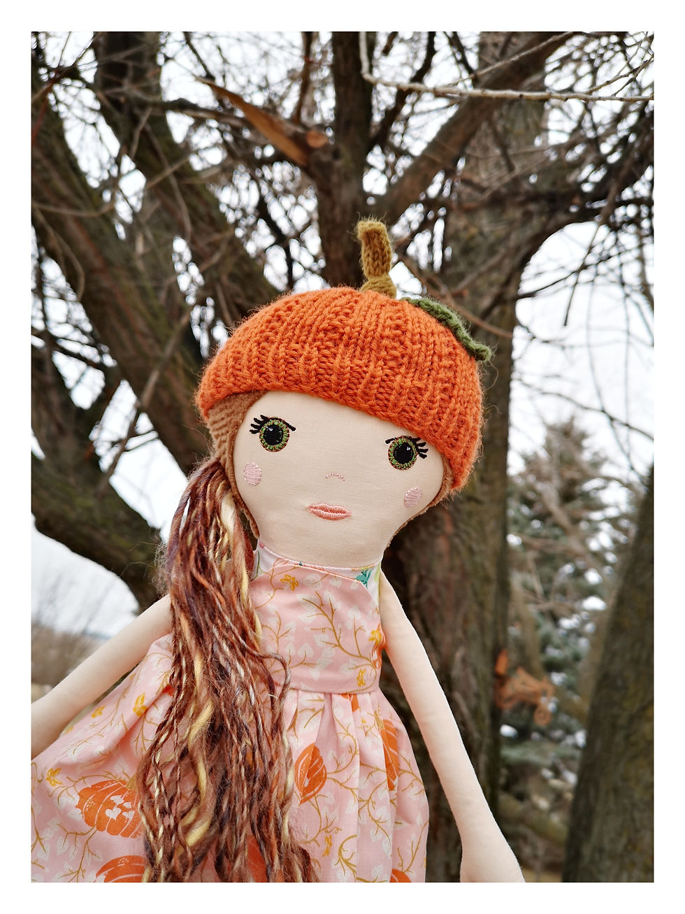 Thumbnail: Pumpkin Doll Hat - Knitting Pattern