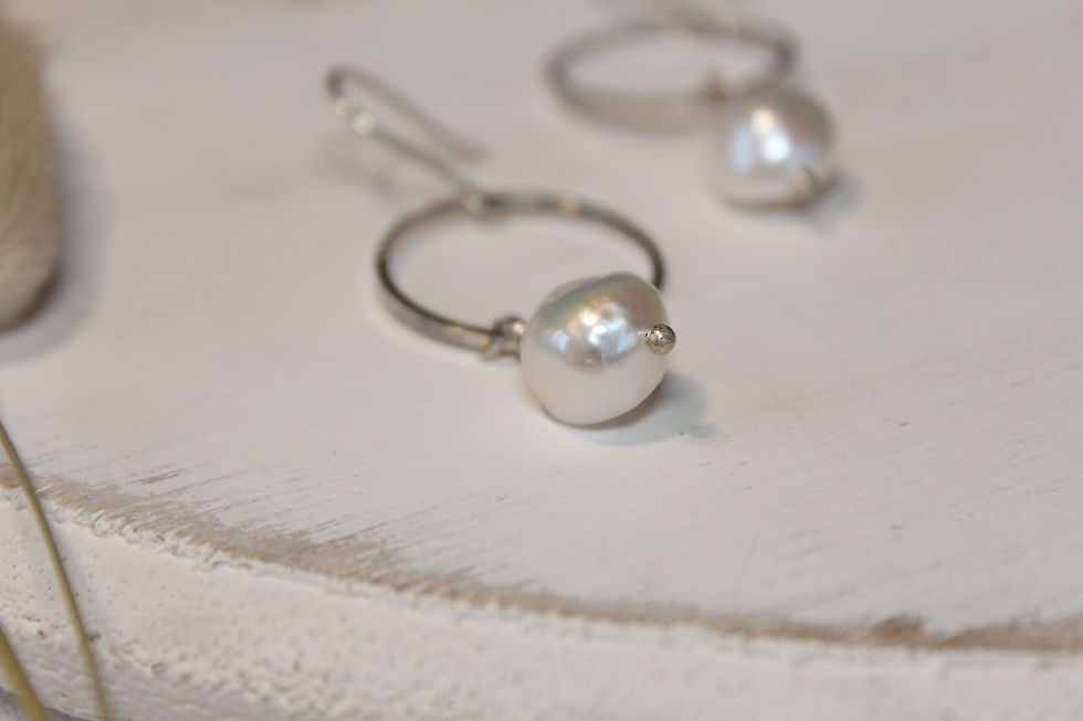 Miniaturbild: Pearl on a ring silver