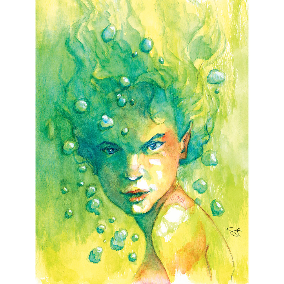 lava watercolor - print