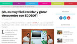 ¡Ve, es muy fácil reciclar y ganar descuentos con ECOBOT!