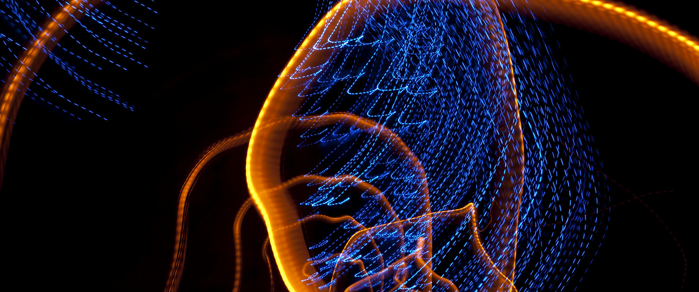 light trails in the dark