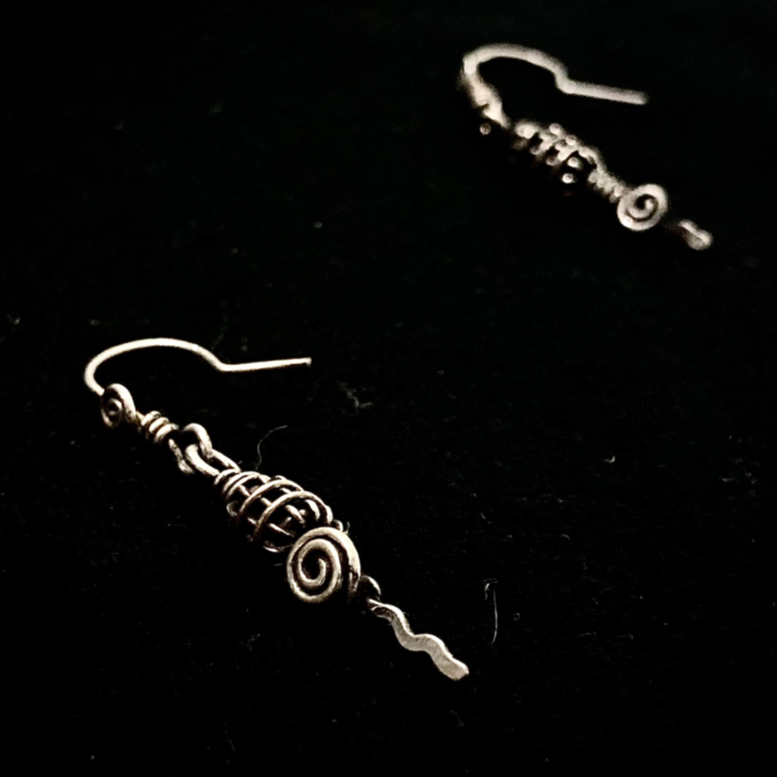 עגילי כסף SPACE-CORN NOODEL