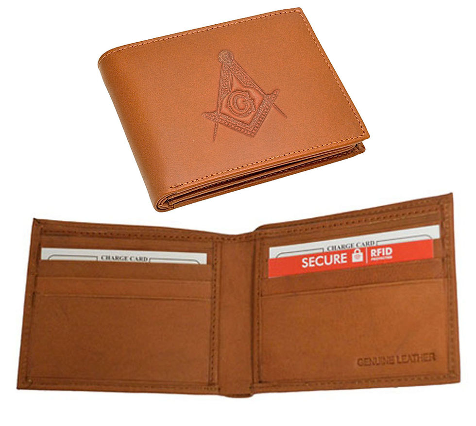 Thumbnail: MASONIC LEATHER WALLET