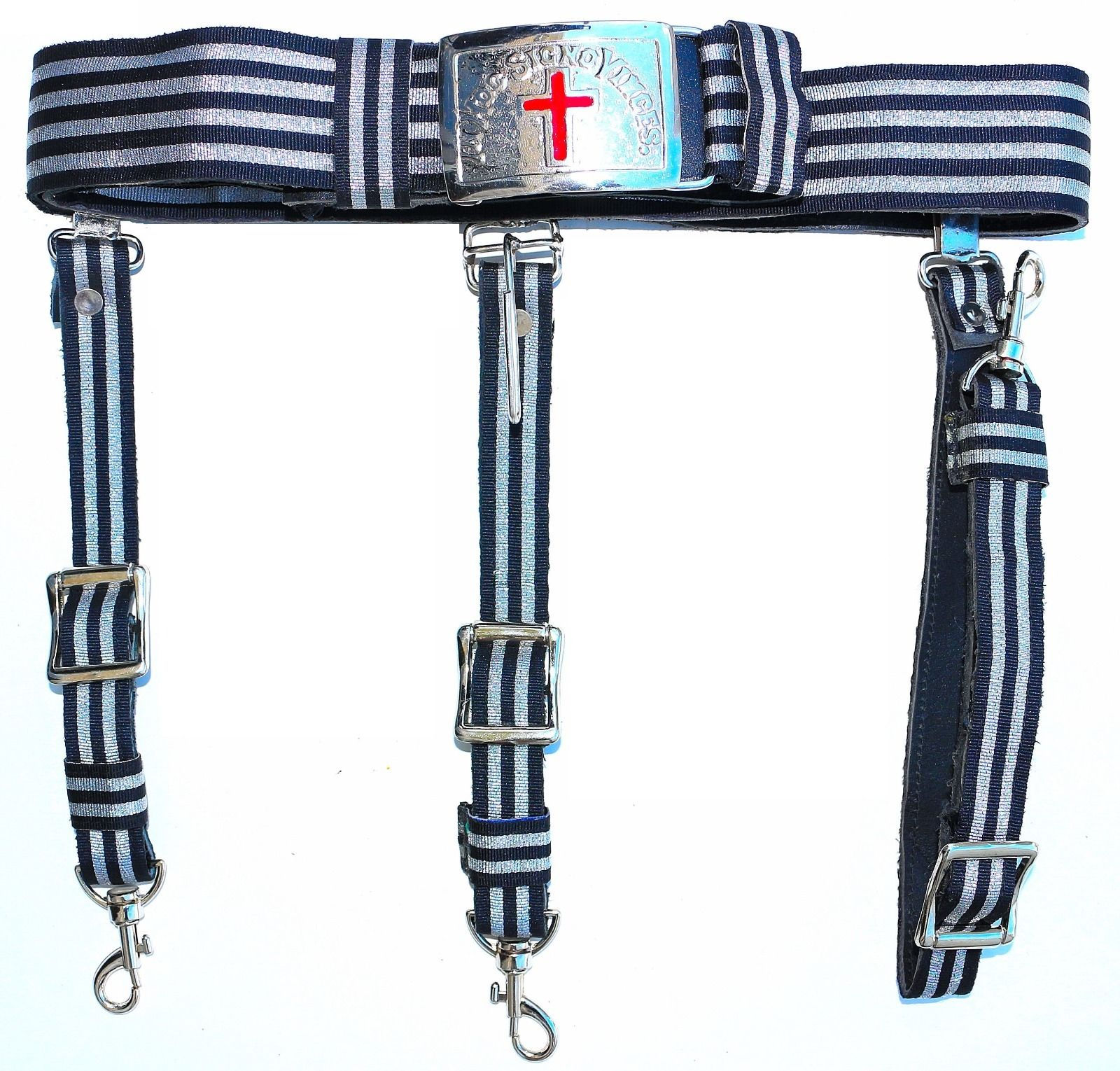 BLACK AND SILVER SWORD BELT