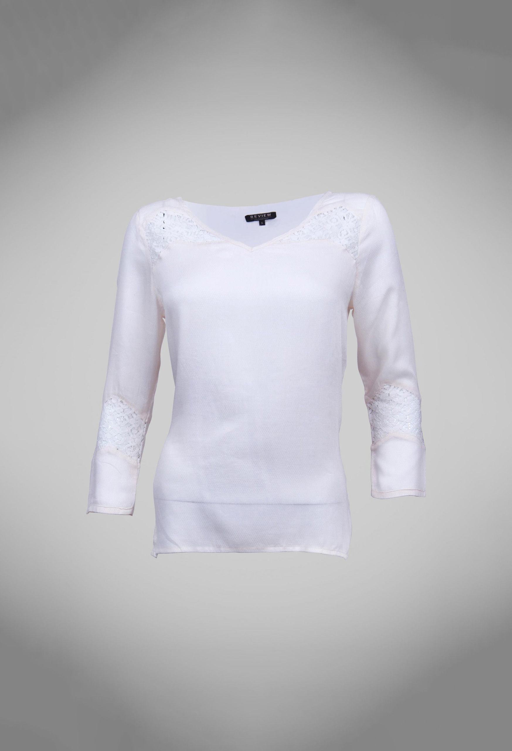 Loose knitted cotton modal slub jersey long sleeve boat neck tee