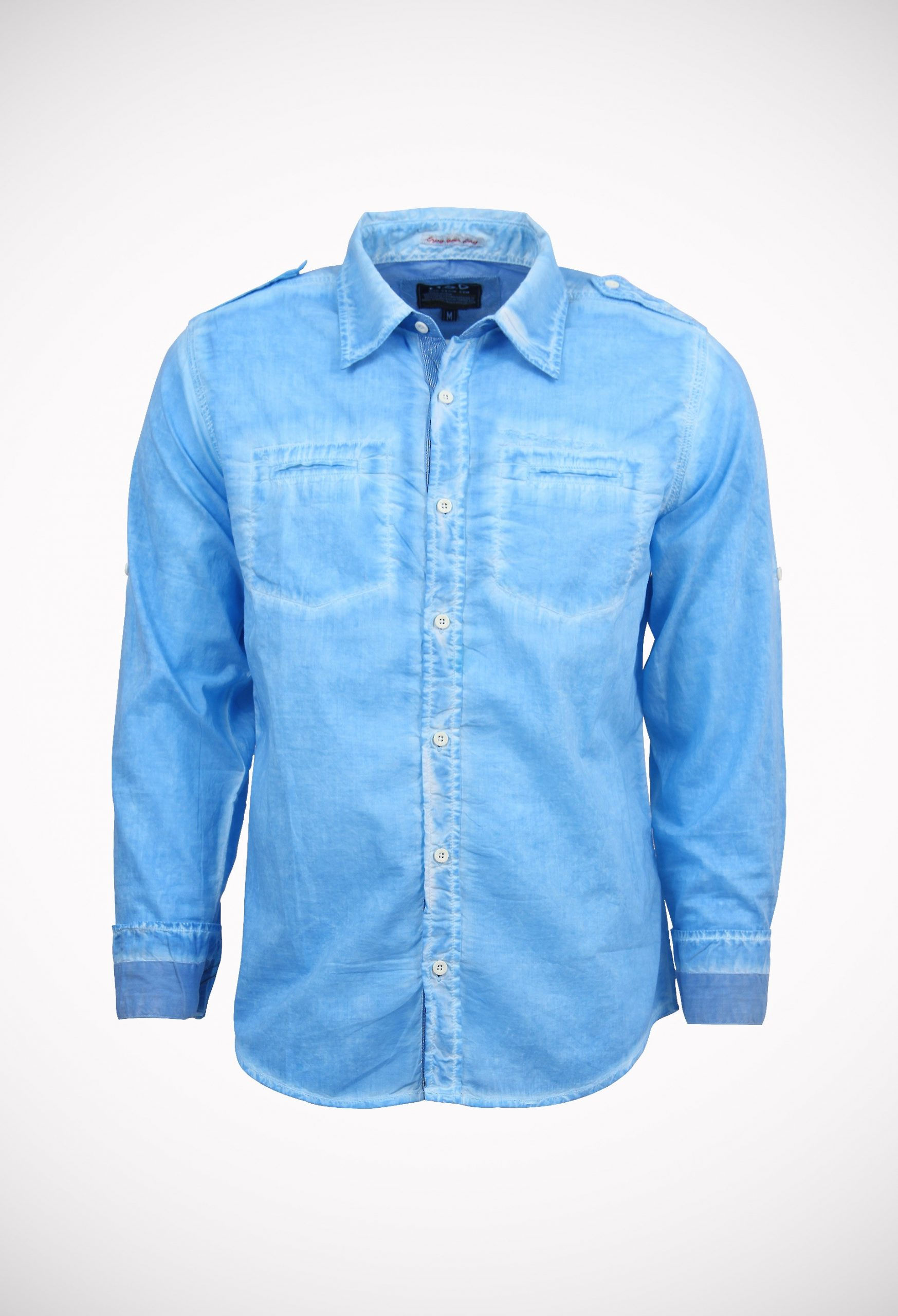 Cold pigment dyed poplin shirt