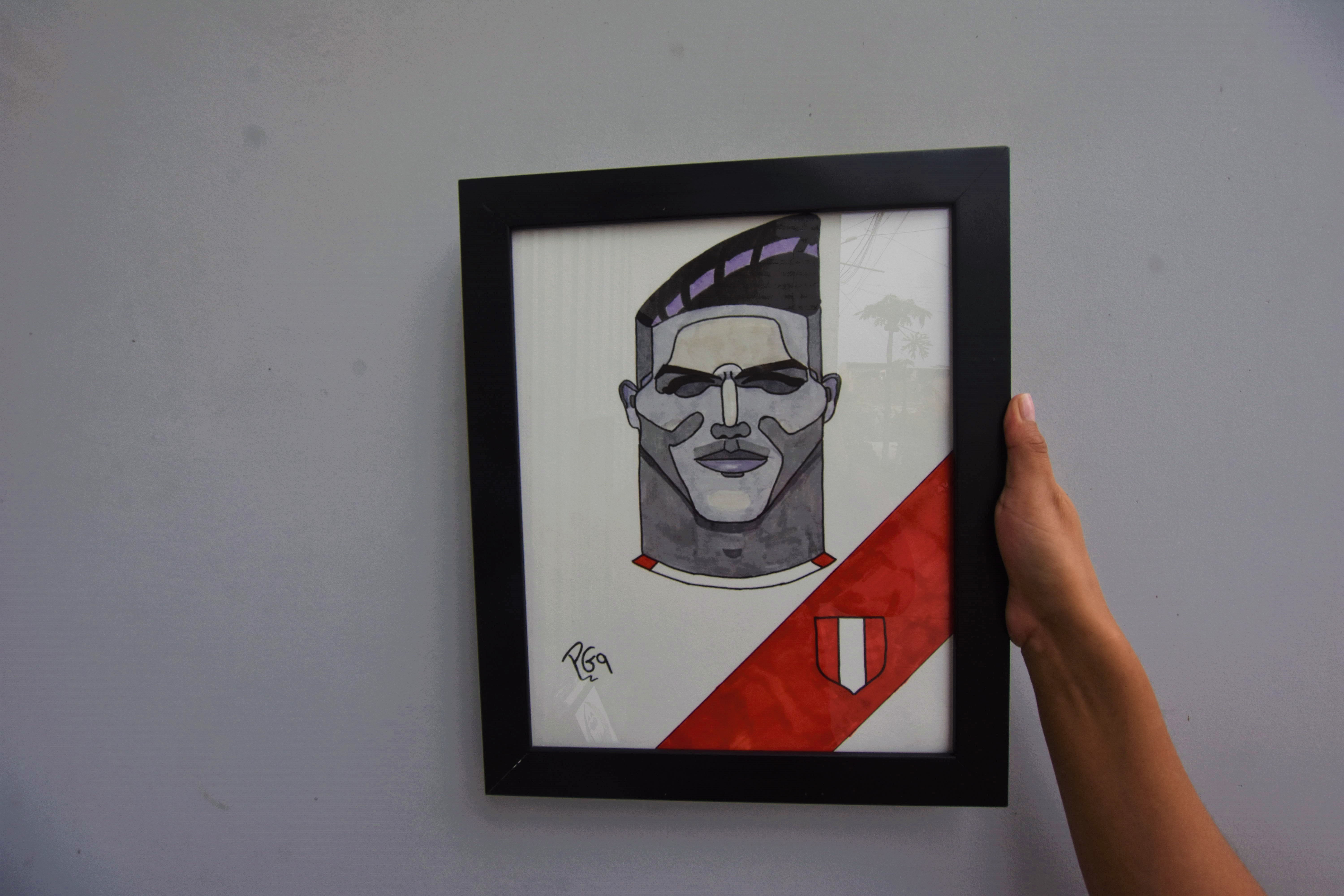 Cuadro/Dibujo Paolo Guerrero Cubismo