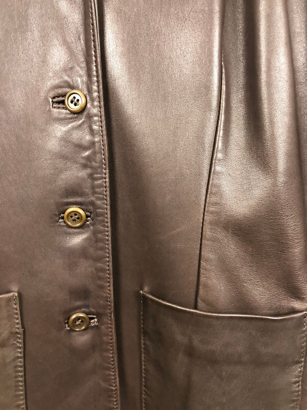 Thumbnail: BROWN LEATHER BLAZER