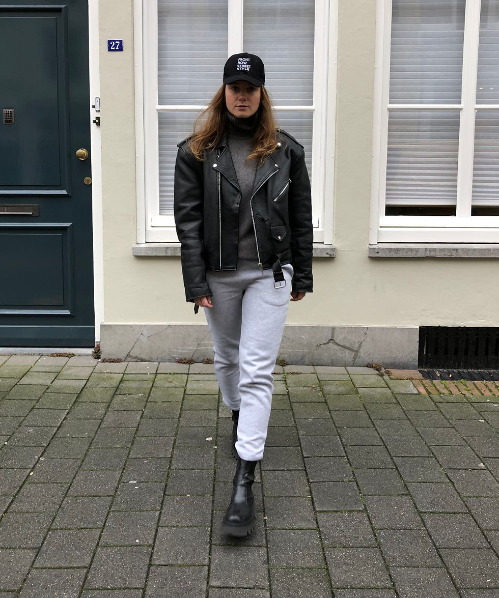 Thumbnail: VINTAGE LEATHER BIKER JACKET
