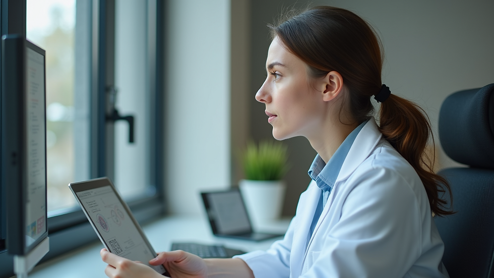 Close-up view of a neuropsychologist administering cognitive tests