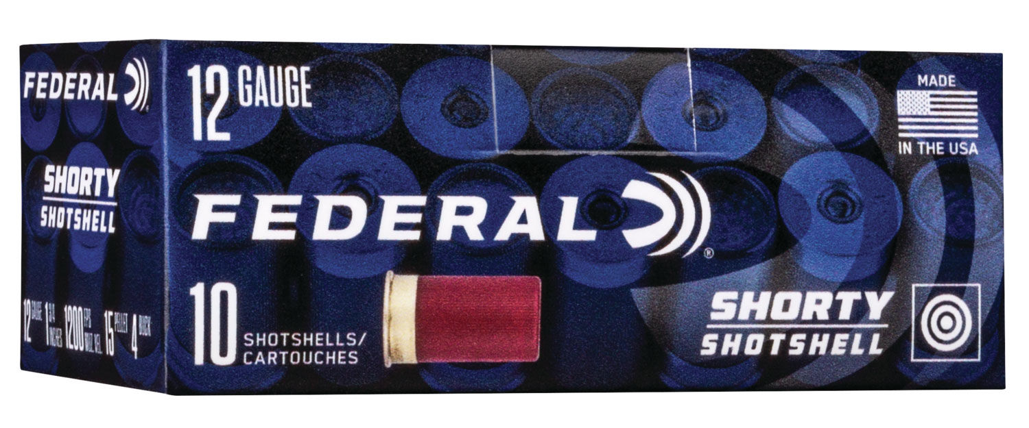 Federal Shorty 12ga 1.75" 4 Buckshot 15 Pellets 10 Shotgun AMMO MAINE