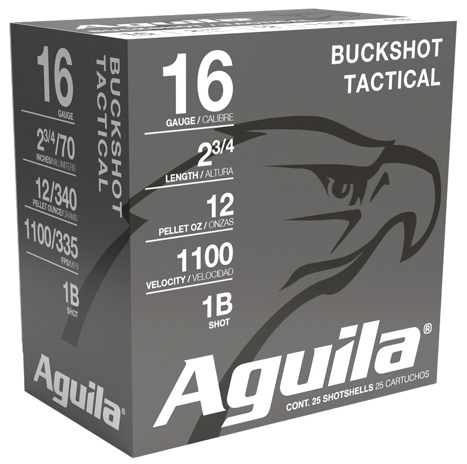Aguila 16 Gauge 16ga 2.75" 1 Buckshot 25rds SHOTGUN AMMO MAINE