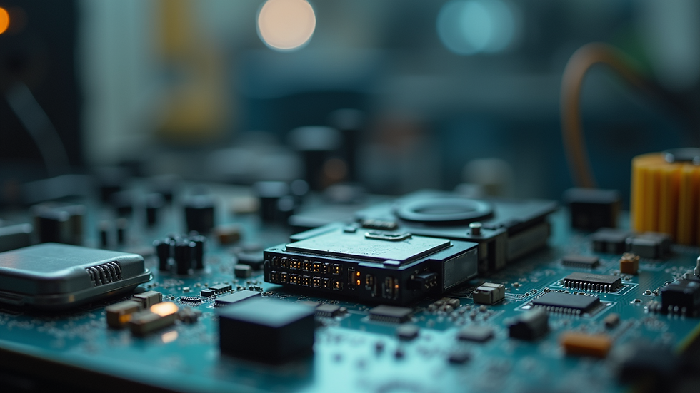 Close-up view of an ECU on a workbench
