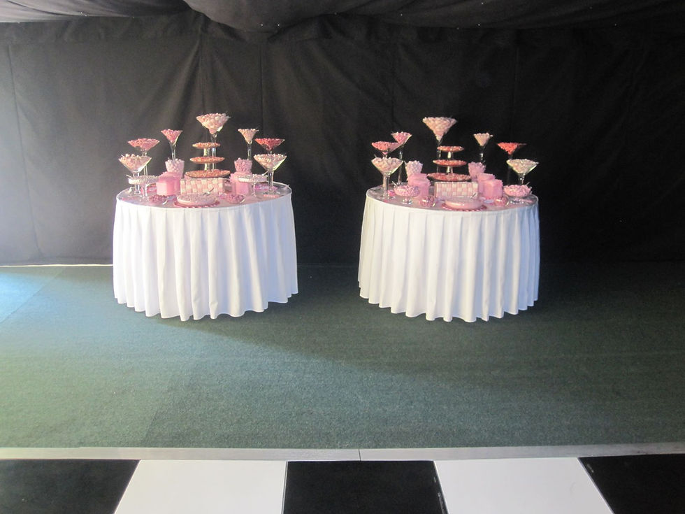 pink sweet tables