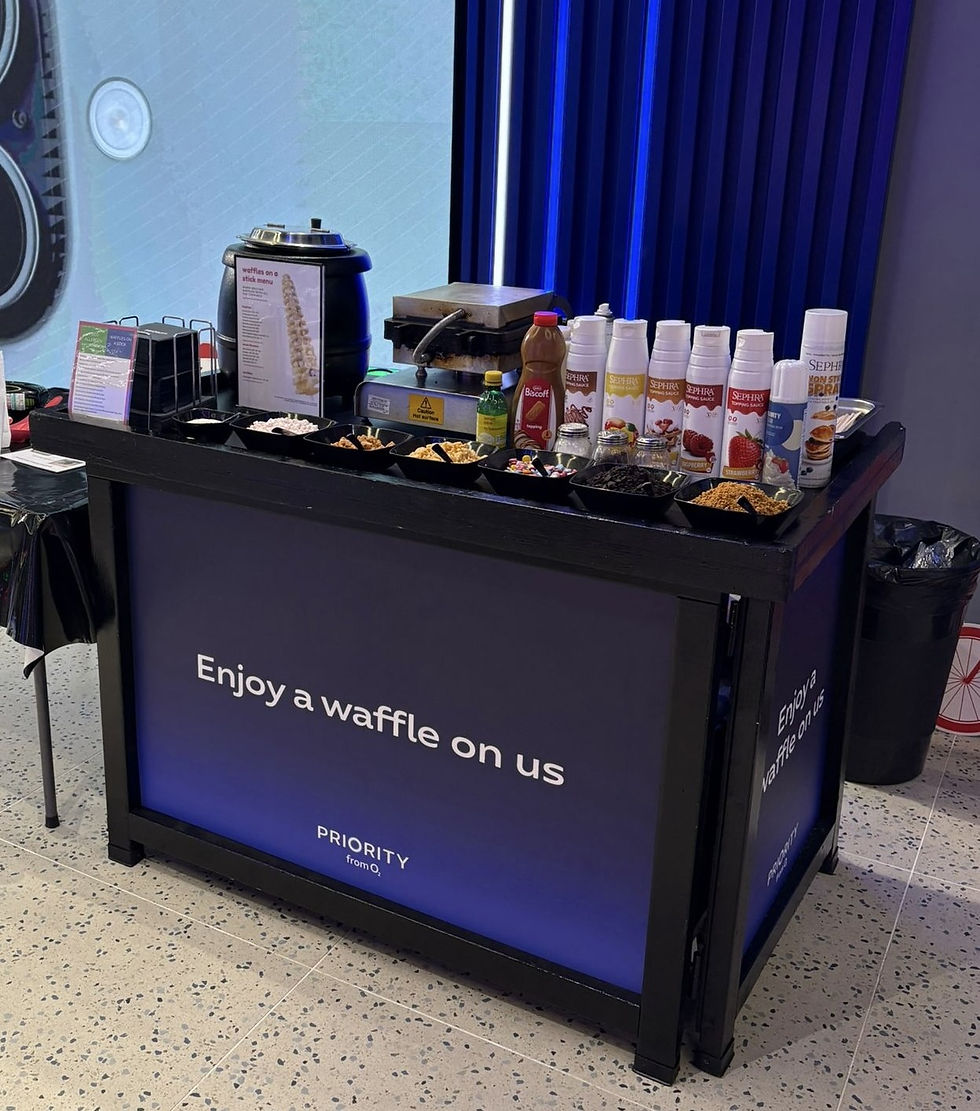branded waffle cart
