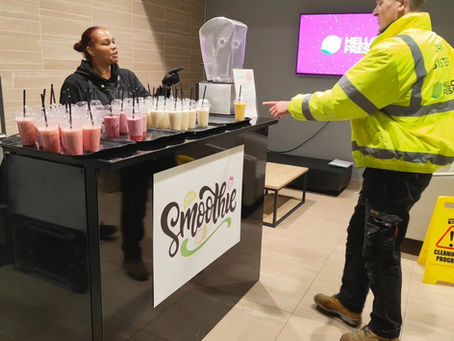 smoothies for hire at hello fresh warehouse