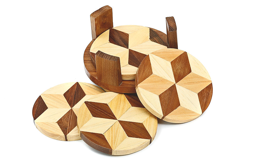 Thumbnail: ROUND COASTER SET (4 PCS)