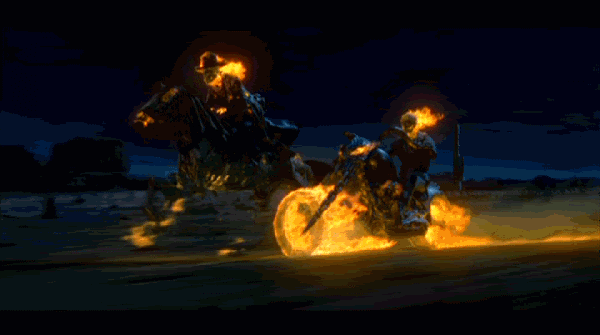 ghost rider horse and bike.gif