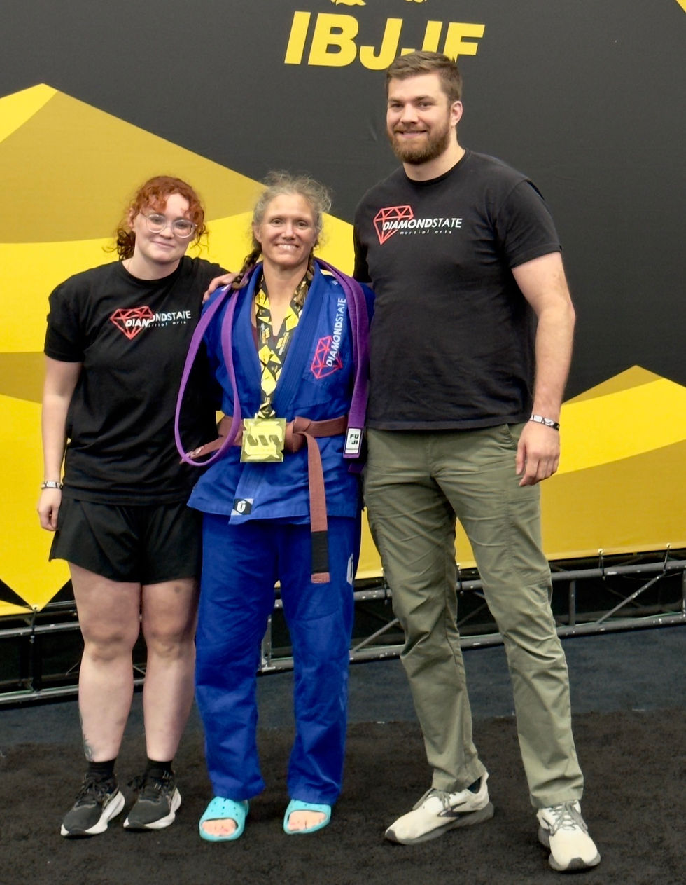 Elisabeth Bramall of Diamond State Martial Arts Wins Her Second IBJJF World Master Championship and Earns Her Brown Belt.