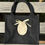 Miniature : Petit sac en toile de jute & sa plaque en bois