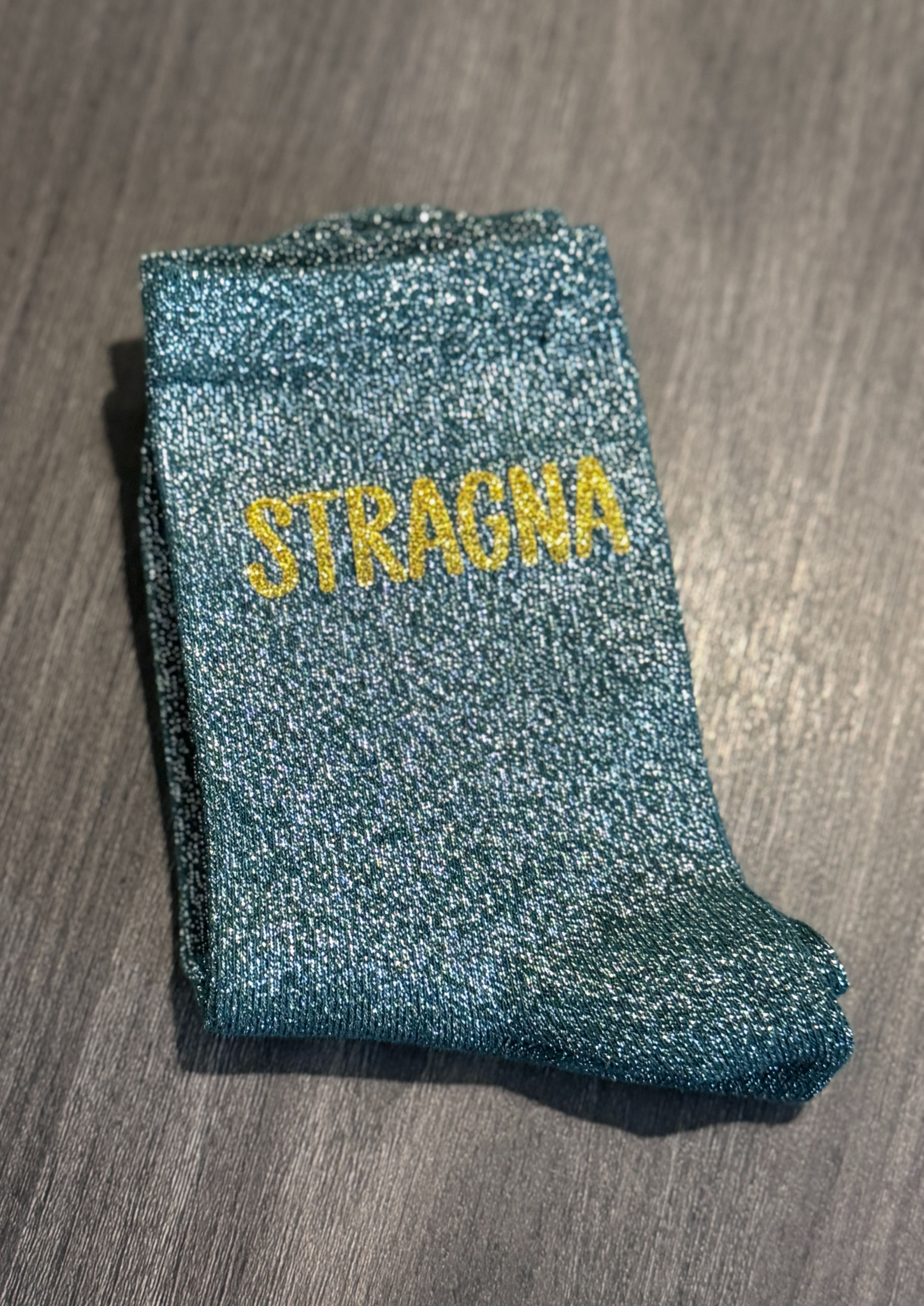 Chaussettes pailletées - vert clair