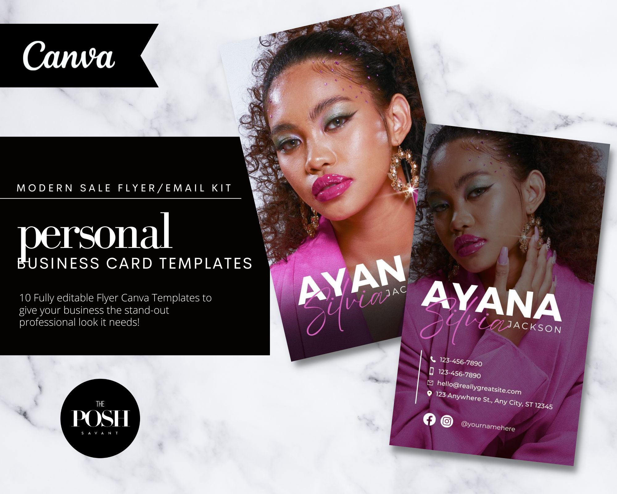 Chic Personal Business Card Templates