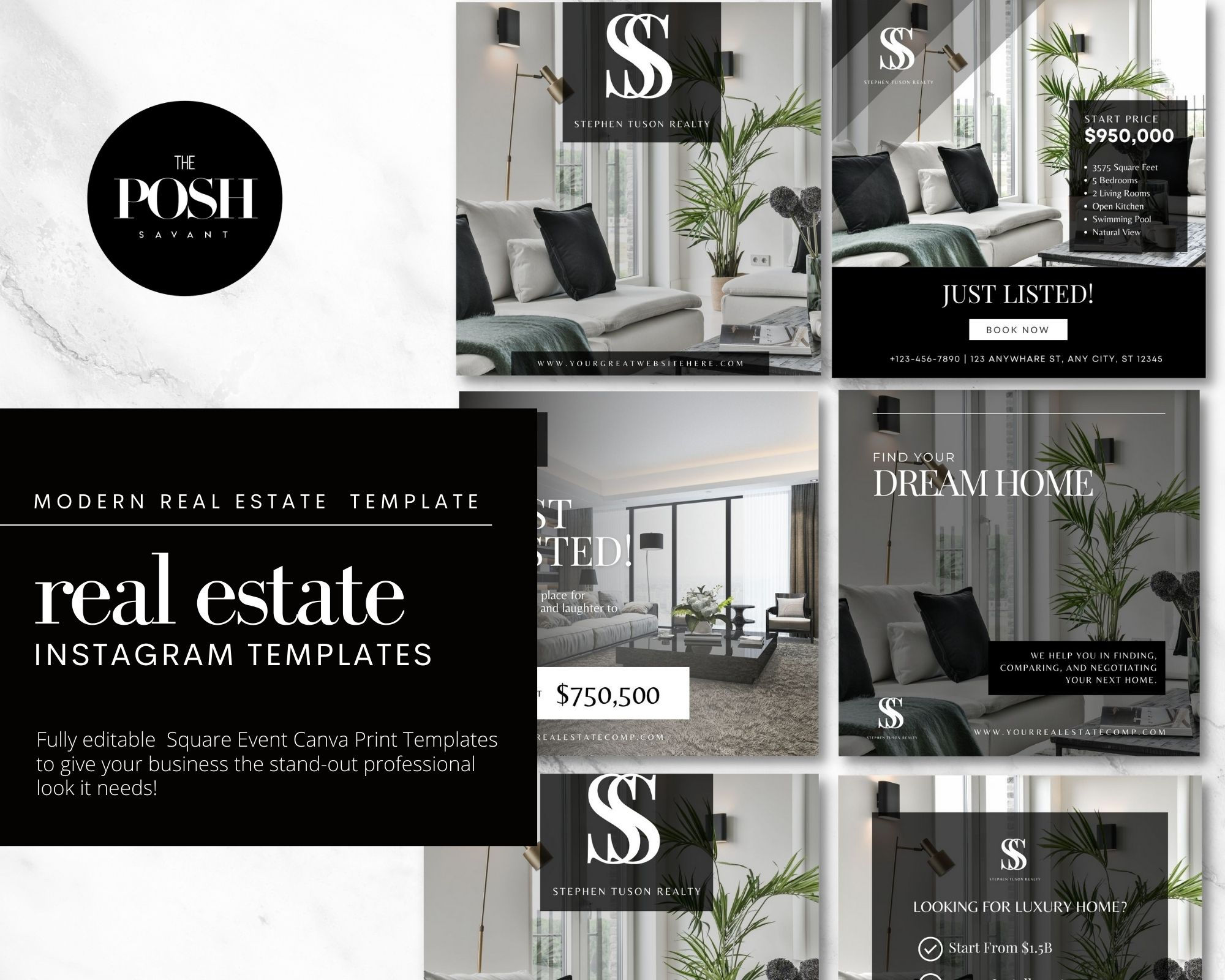 9 - Real Estate Instagram Templates - Modern Real EstateTemplate