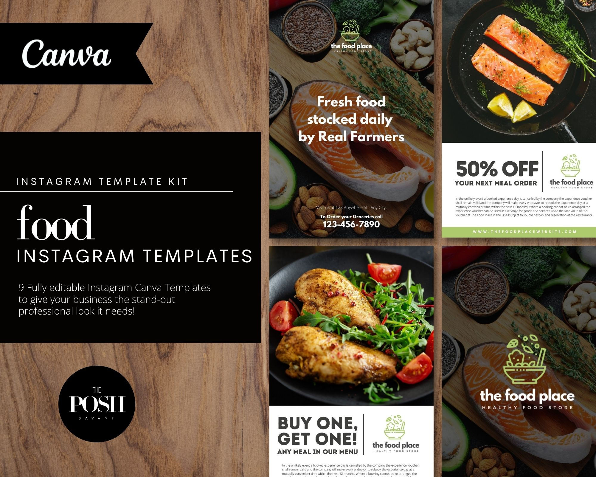 4 -Food Company Flyer Templates - Modern Food Template