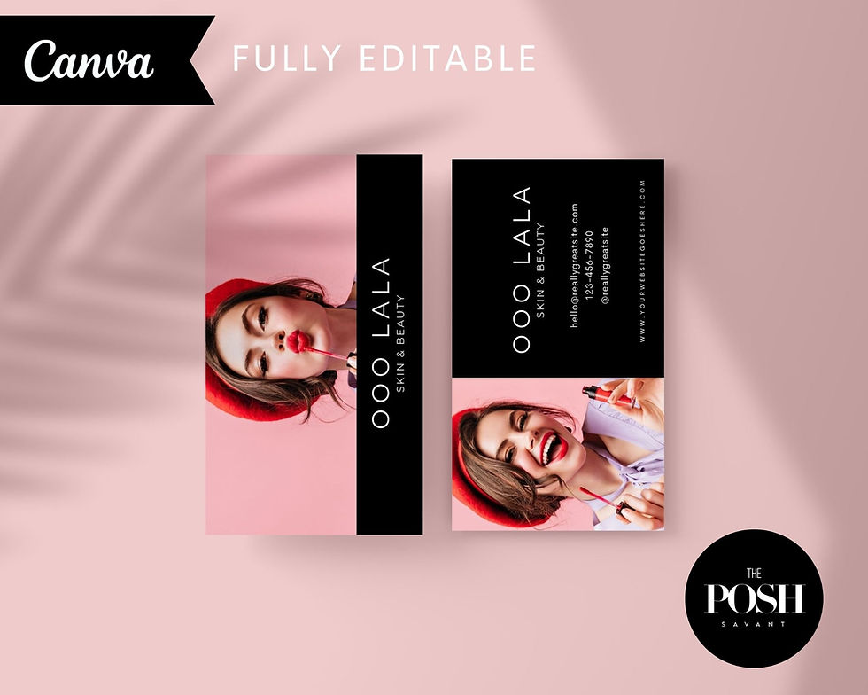 Thumbnail: Modern Beauty Business Card Templates - Minimalist Beauty Business Card