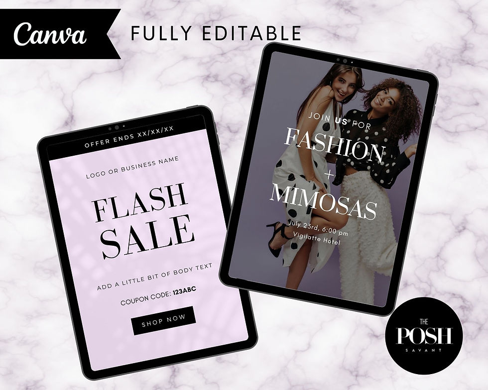 Thumbnail: 4 - Modern SALE Flyer/Email Templates - Minimalist Sale Marketing Templates