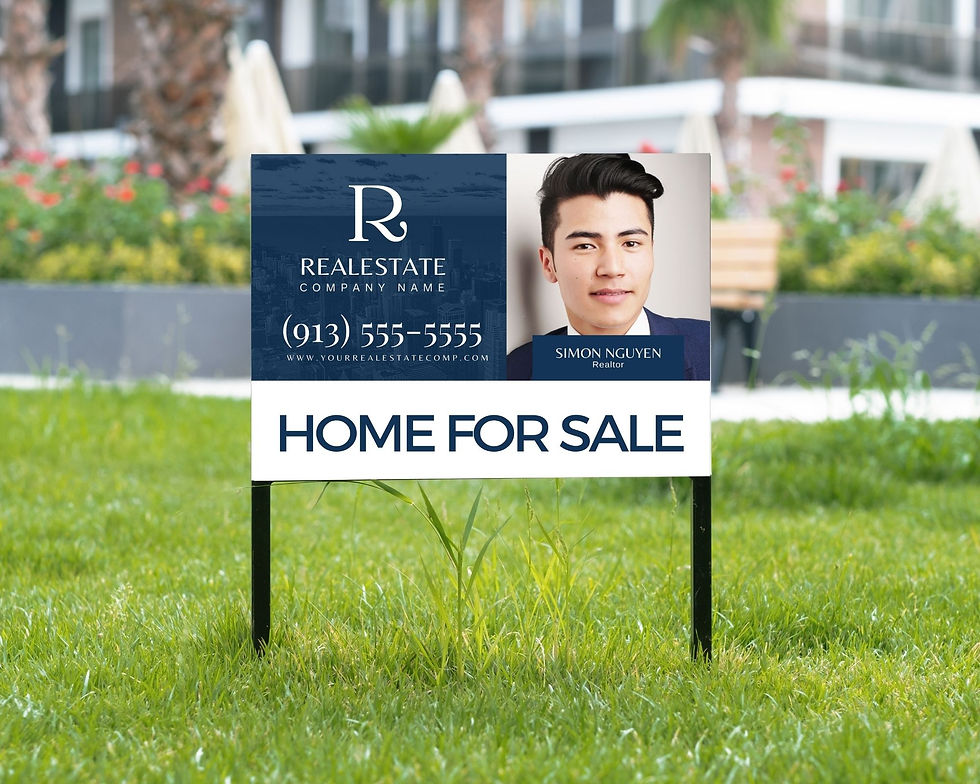 Thumbnail: 4-  Real Estate Yard Sign Template- Modern Real EstateTemplate