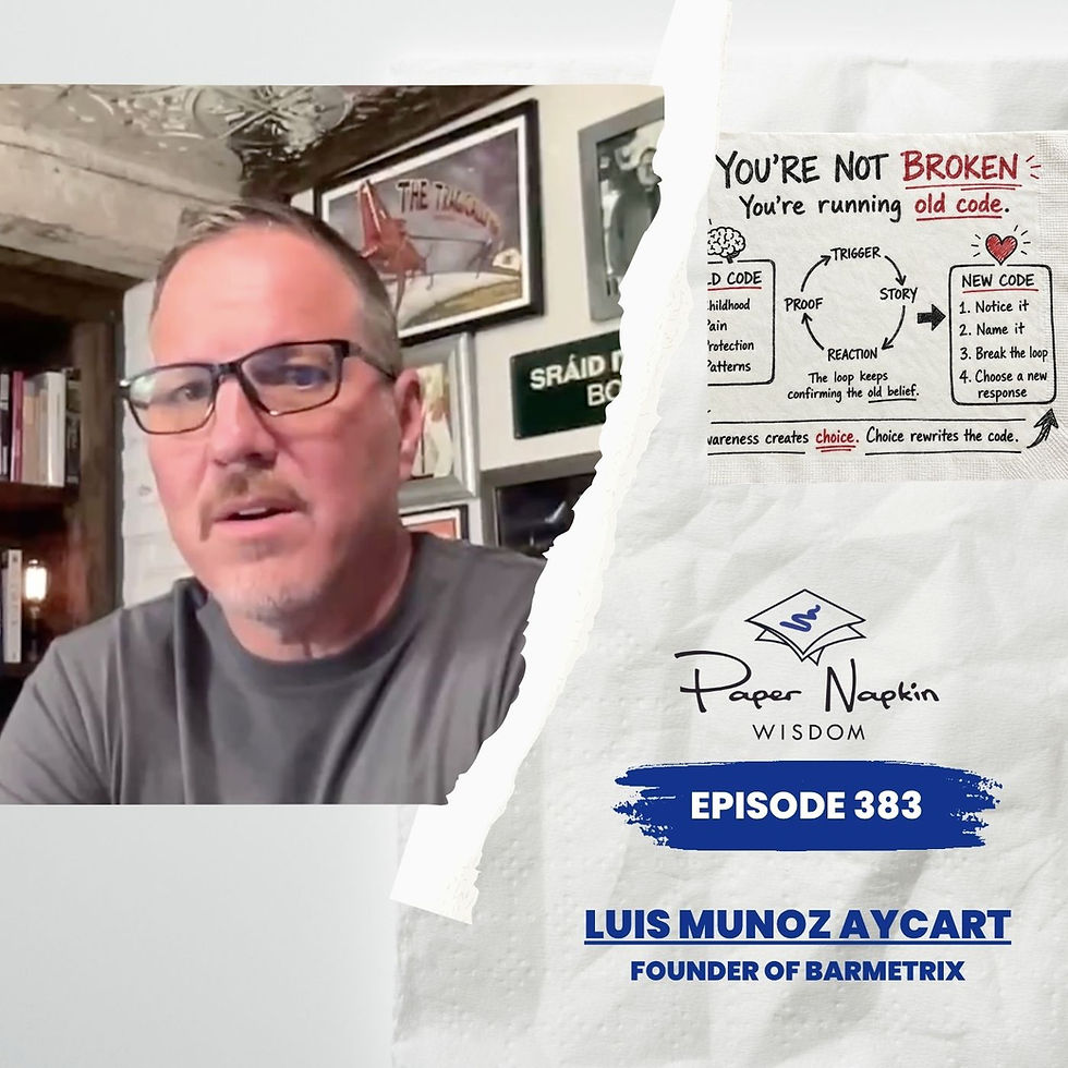 EP 383 - Sean Finter on Founder Identity: When the Code That Built the Business No Longer Fits the Leader | Paper Napkin Wisdom