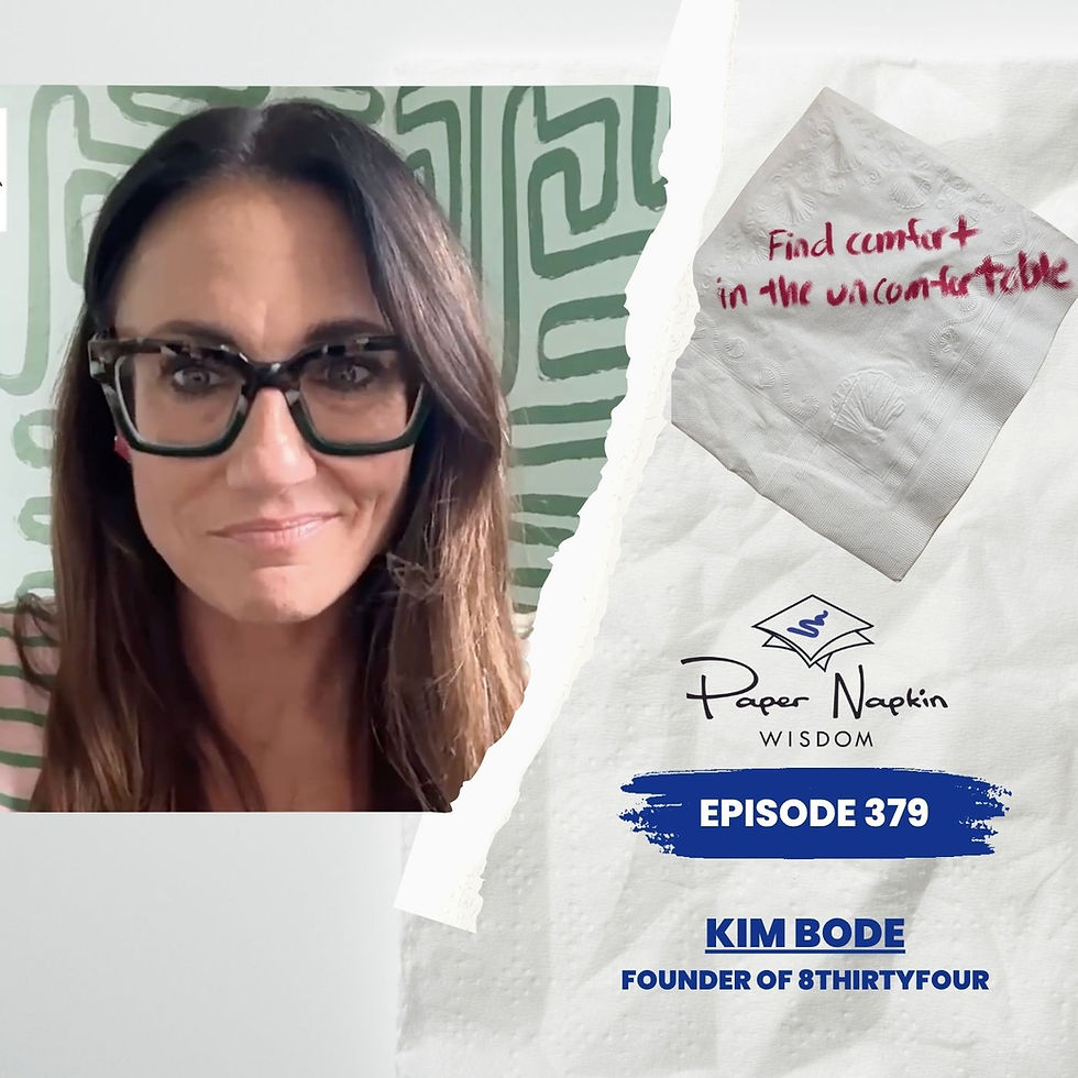 EP 379 - Kim Bode on Founder Resilience: When the Identity That Built the Business No Longer Fits | Paper Napkin Wisdom