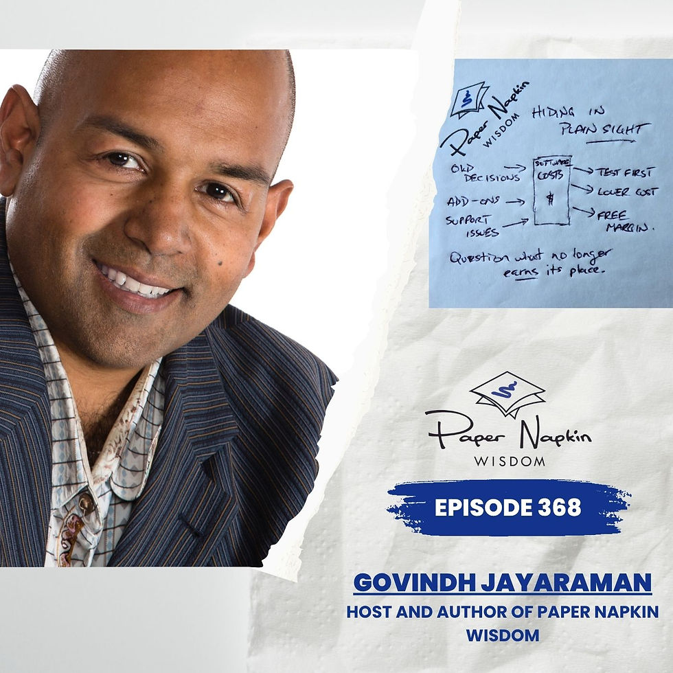 Govindh Jayaraman - Paper Napkin Wisdom - Hiding in Plain Sight: AI and Software Costs