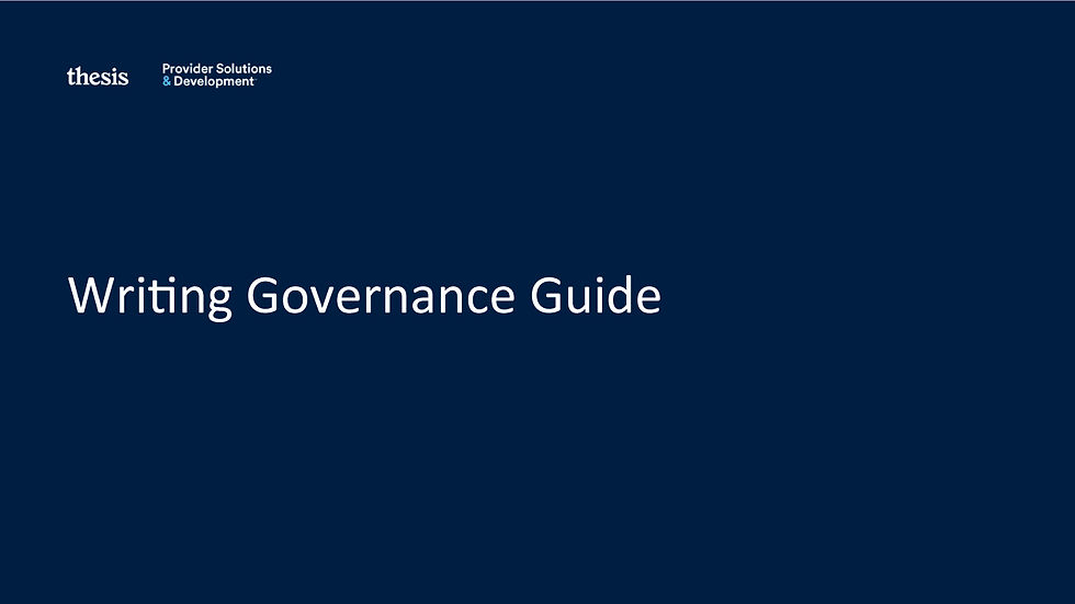 PS&D's Writing Governance Guide