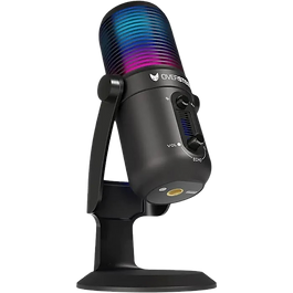 Oversteel - Elinvar USB Gaming Microphone, cardioïde et omnidirectionnel avec bras et support