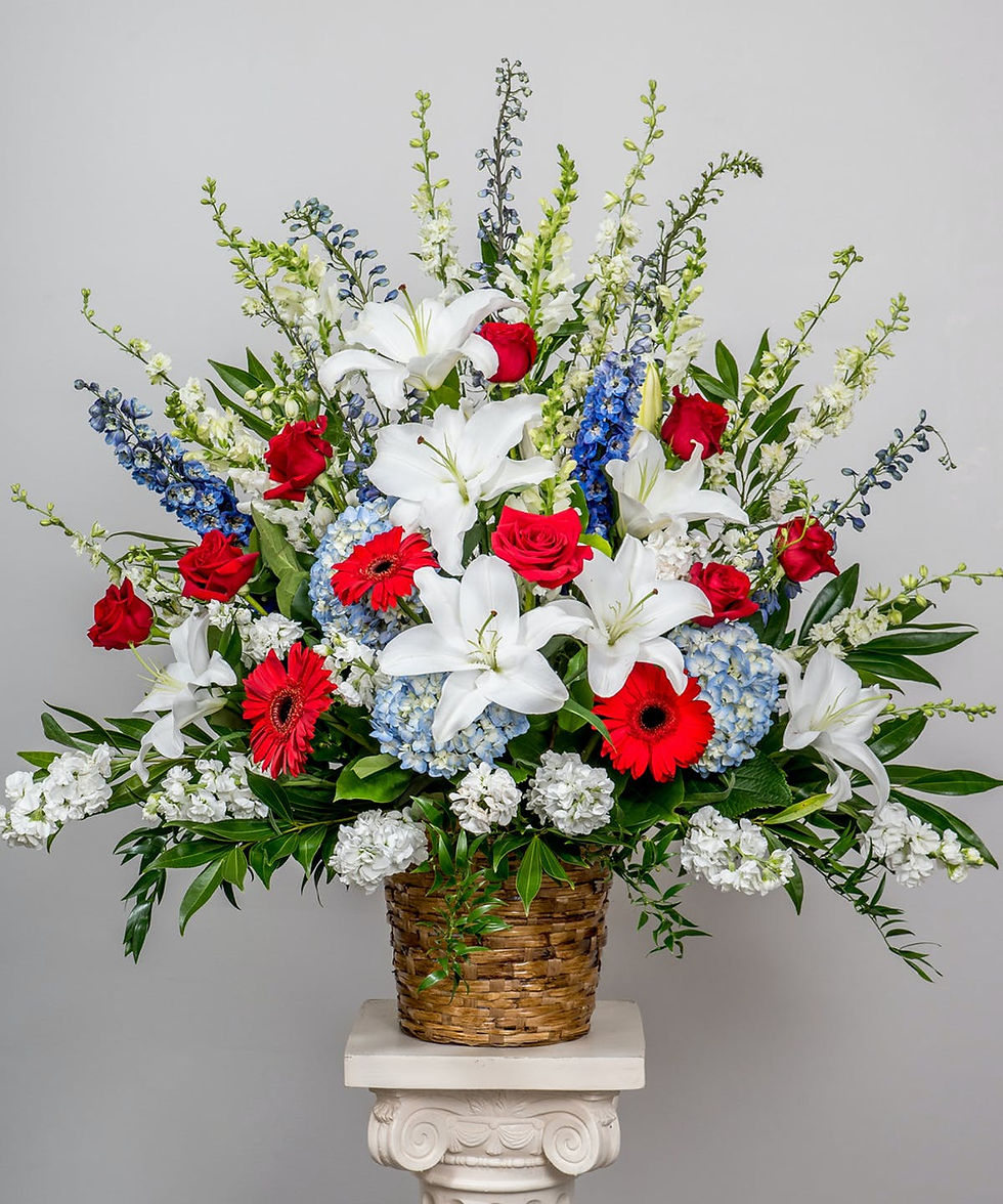 PATRIOTIC BASKET ARRANGEMENT